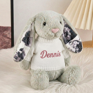 EarMemories – Custom Photo Bunny Plush with Hidden Picture Ears