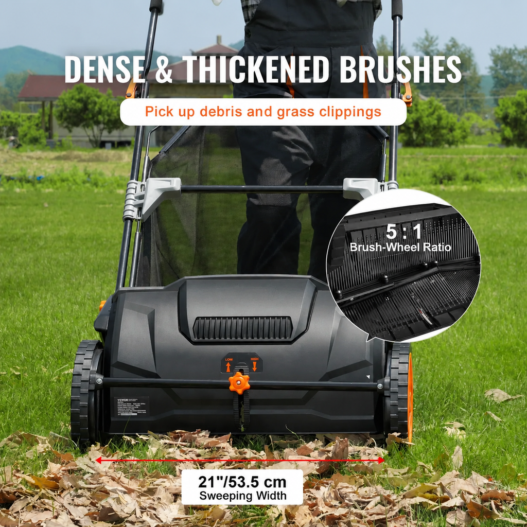 YardSweep – 🔥 Push Lawn Sweeper & Leaf Collector 🌿