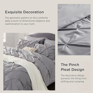 ☁️ CloudPleat – All-Season Pintuck Comforter Set