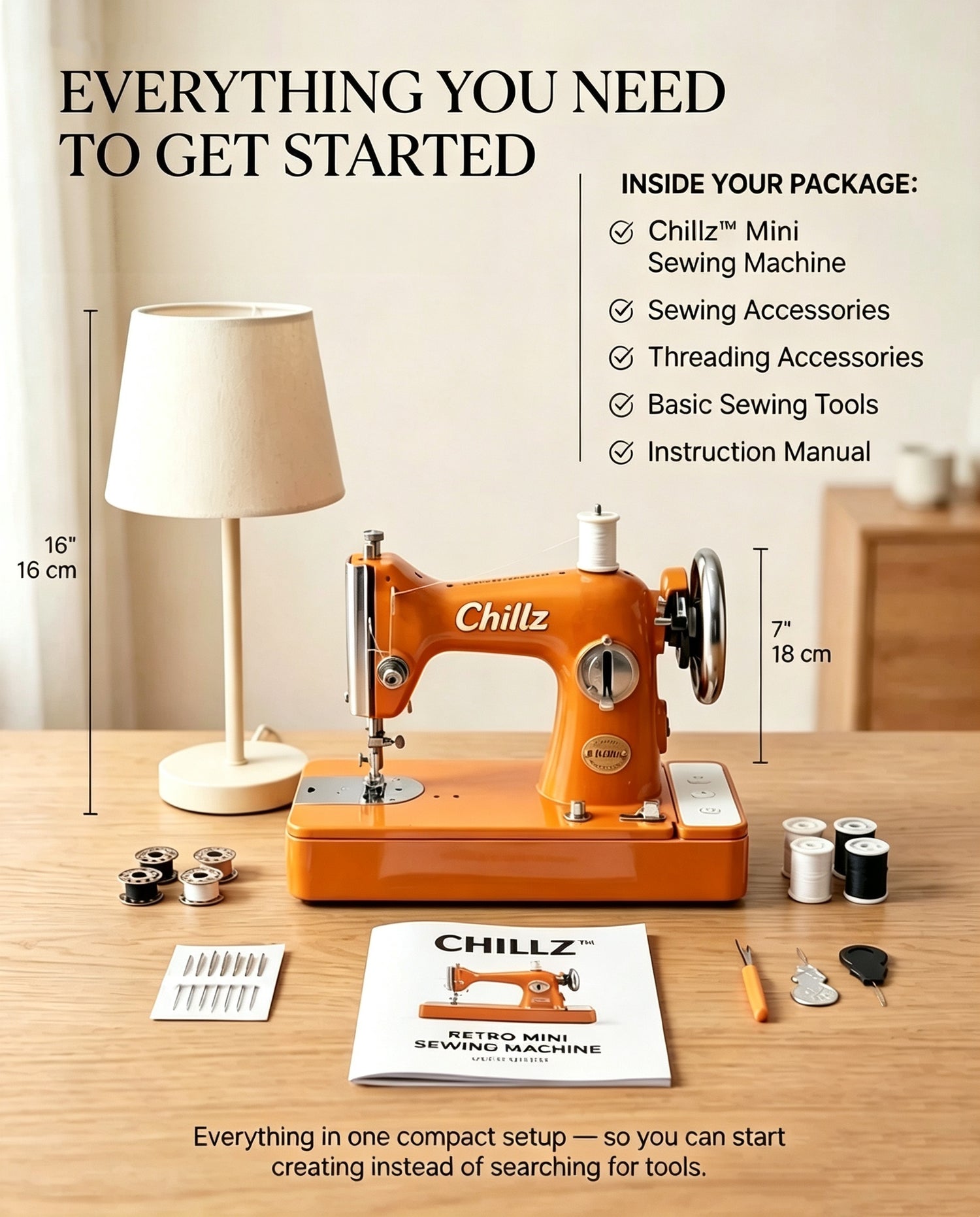 RetroStitch – Portable Mini Sewing Machine