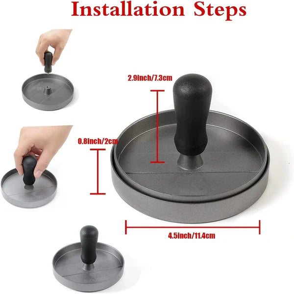 PattyPro – Stainless Steel Burger Patty Press for Uniform Burgers Every Time
