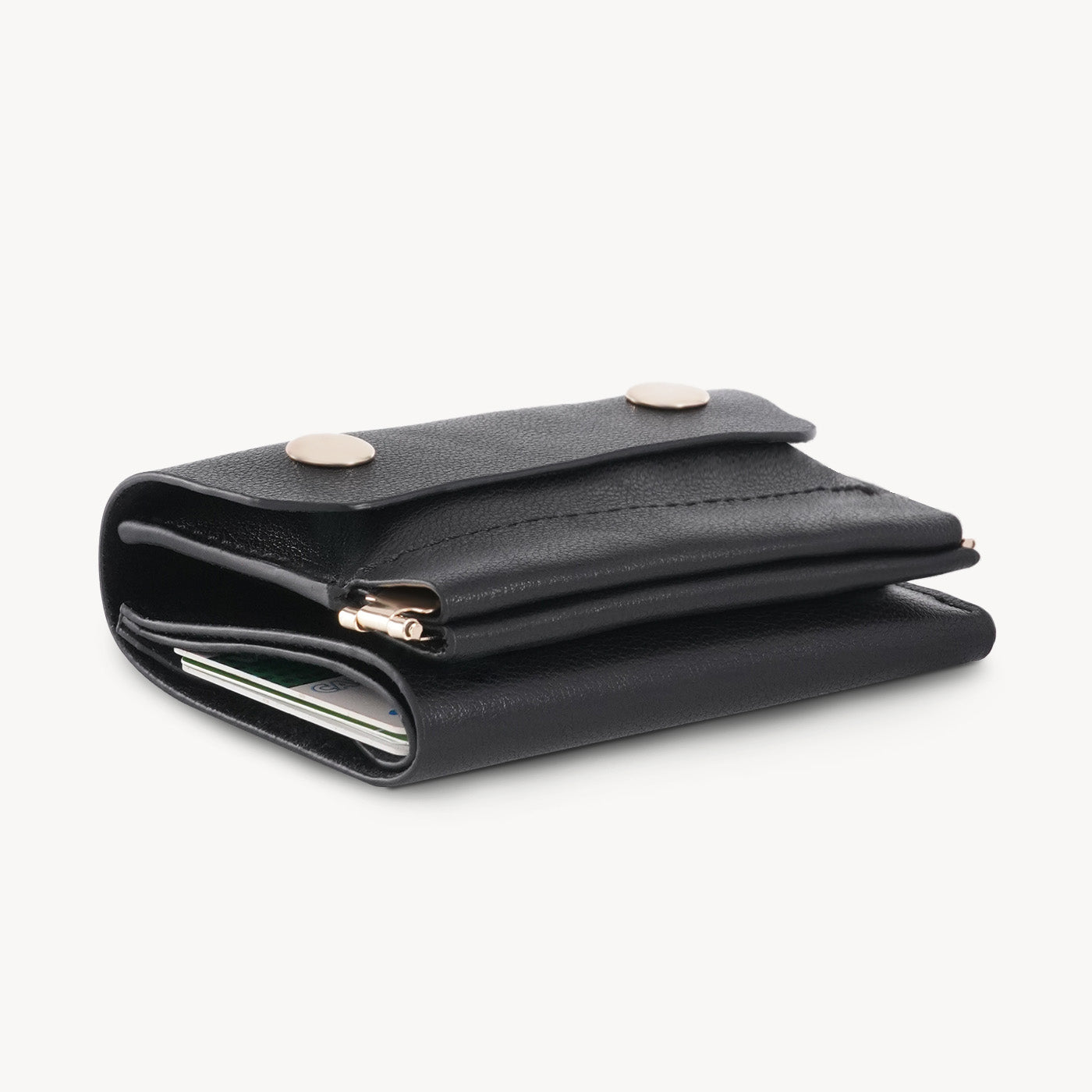 SnapPurse – Vintage Genuine Leather Spring-Open Short Wallet