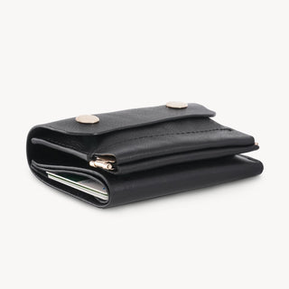 SnapPurse – Vintage Genuine Leather Spring-Open Short Wallet