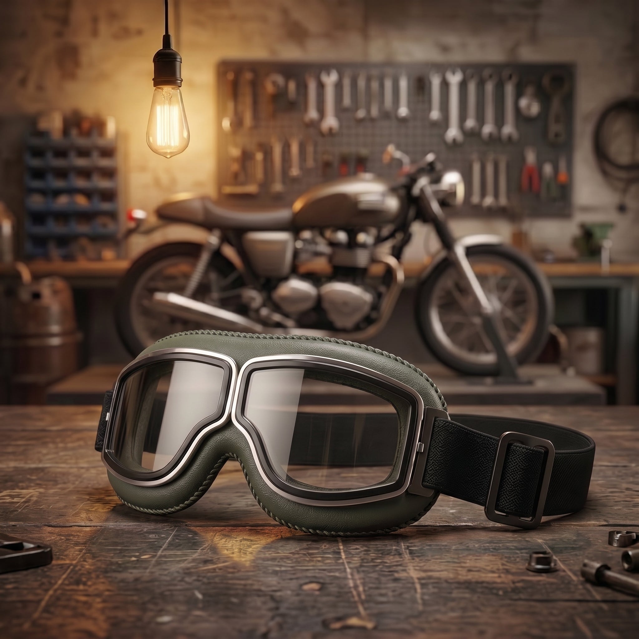 🔥 RetroRide – OTG Vintage Motorcycle Goggles (Fits Over Glasses)