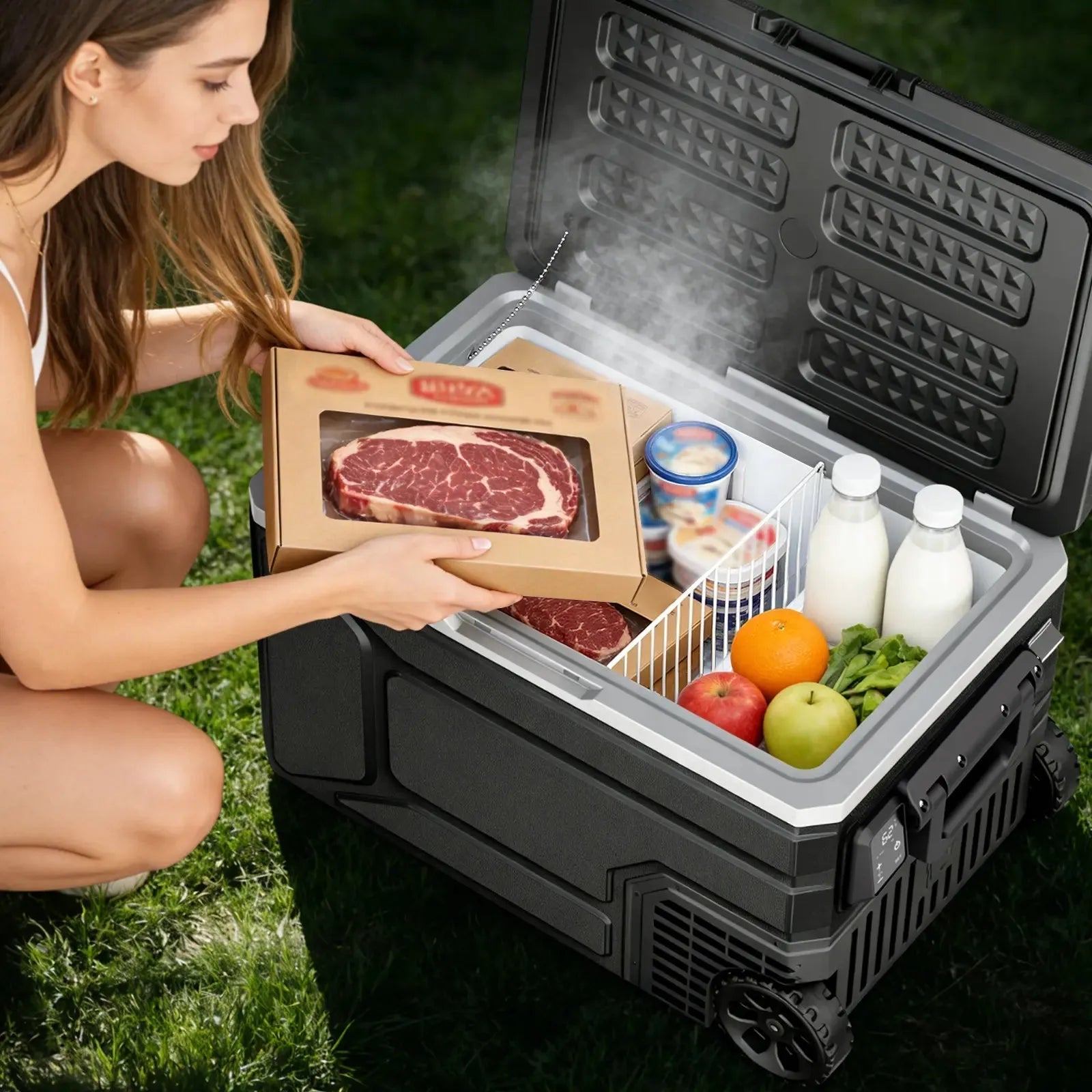 FrostRover – Portable 12V/24V Car Refrigerator Freezer, 42/53/68 Quart