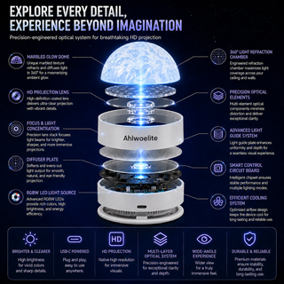 NebulaDome – 360° Smart Holographic Galaxy & Ocean Night Light Projector