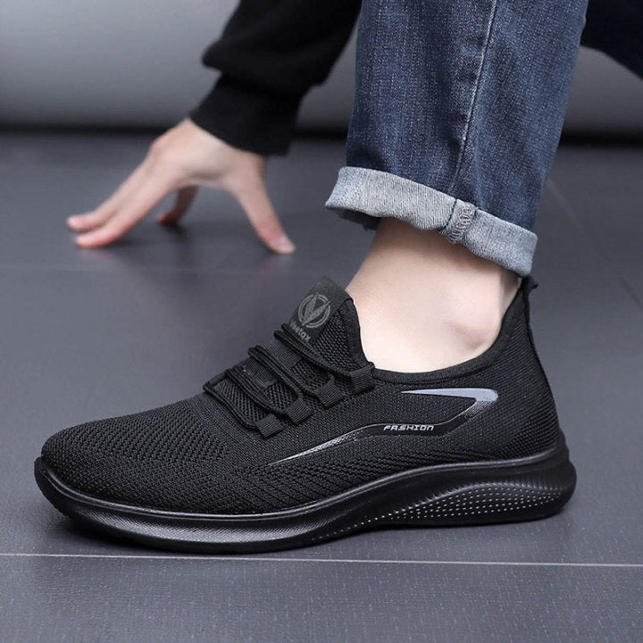 ⏰LAST DAY - 50% OFF🛒Men's Hands Free Slip On Oxford Shoes – Ultra Comfortable knitted fabric shoes, Lightweight Casual Walking Sneakers, Comfortable Dress Shoes, Mesh Urban Shoes for Business & Daily Wear