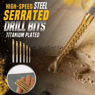 SerraBit – 🔥 ⚡ 6-Piece Titanium Serrated Drill Bit Set