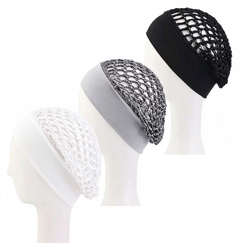SnoozeCrown – 3-Piece Stretchy Wide-Edge Sleep Bonnet Set for Nighttime Hair Care & Beauty💤