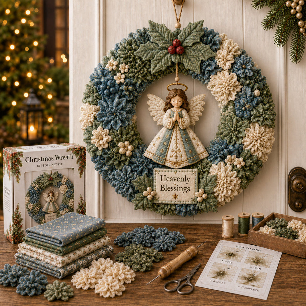 PokeBloom – 🔥🔥🎄 3D Fabric Poke Wreath DIY Kit