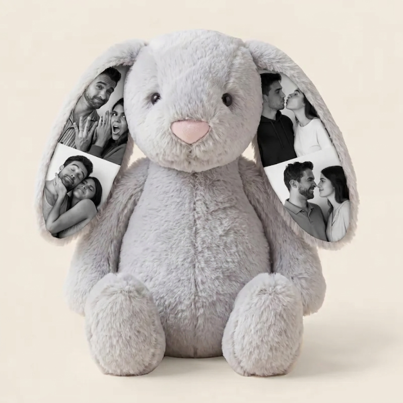 EarMemories – Custom Photo Bunny Plush with Hidden Picture Ears