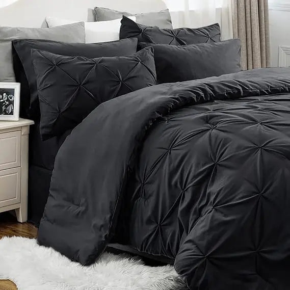 ☁️ CloudPleat – All-Season Pintuck Comforter Set
