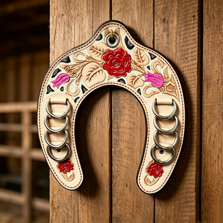 RagShoe – 🔥 Handcrafted Leather Horseshoe Wild Rag Holder | Western Scarf & Bandana Organizer 📦