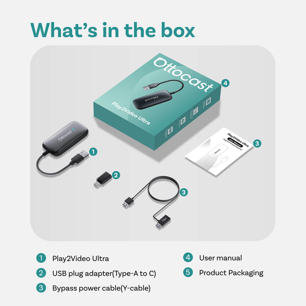 StreamDash – Play2Video Ultra Car Streaming Box with Wireless CarPlay & Android Auto