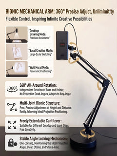 TraceCraft – Wireless Art Tracing Projector with 360° Flexible Arm