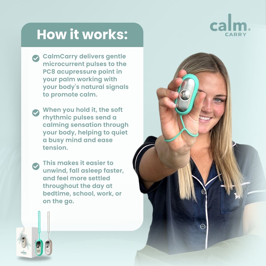 PalmCalm – Handheld Microcurrent Acupressure Device for Calm & Sleep