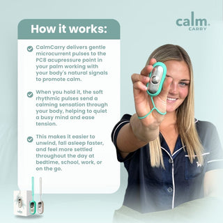 PalmCalm – Handheld Microcurrent Acupressure Device for Calm & Sleep