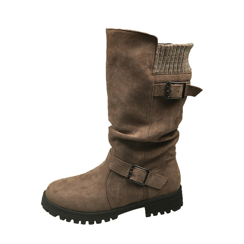 CozyCuff – Women's Slouchy Mid-Calf Boots
