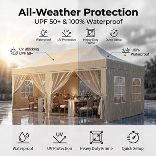 ShadeHaven – Heavy-Duty Pop-Up Canopy Tent with Removable Sidewalls