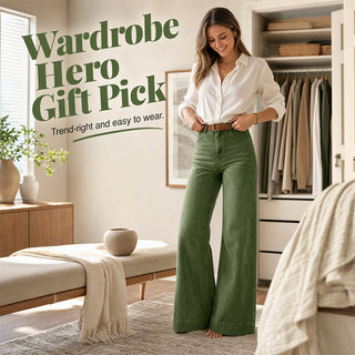 StrideLine – 👖 Women's Vintage High-Waisted Wide-Leg Jeans