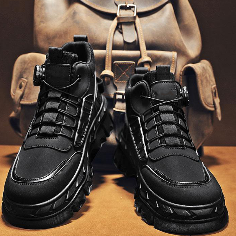 🥾 TrailStride – Men’s Waterproof Chunky Ankle Boots