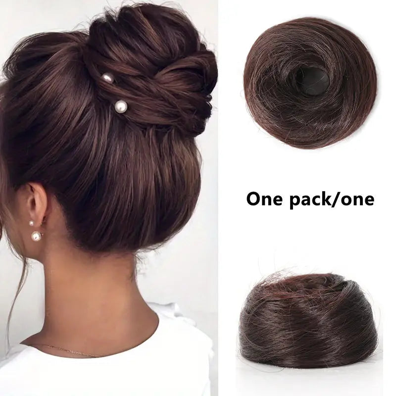 BunBloom – Synthetic Messy Bun Scrunchie Hair Piece for Instant Volume and a High Crown💇‍♀️