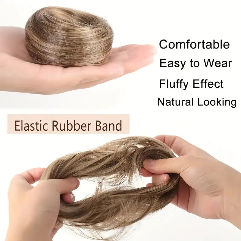 BunBloom – Synthetic Messy Bun Scrunchie Hair Piece for Instant Volume and a High Crown💇‍♀️