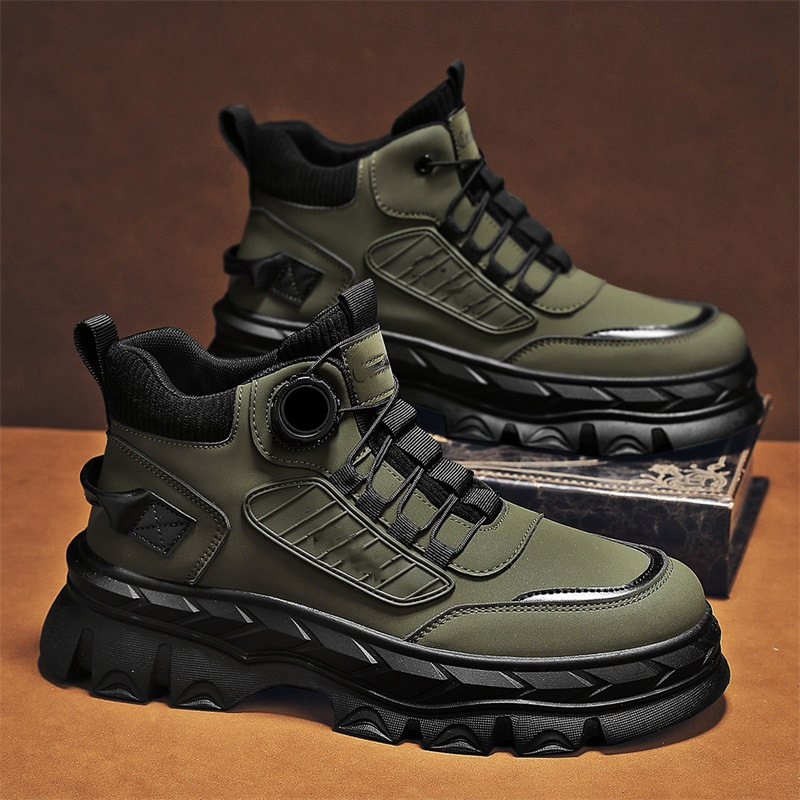 🥾 TrailStride – Men’s Waterproof Chunky Ankle Boots