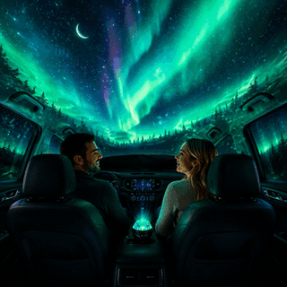 NebulaTide – 🦖 360° Smart Holographic Galaxy & Ocean Night Light Projector