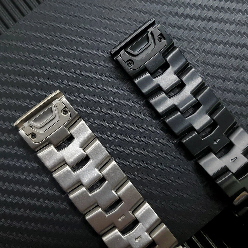 TitanLink – Luxe Titanium Link Band for Garmin QuickFit 22/26mm