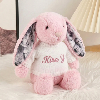 EarMemories – Custom Photo Bunny Plush with Hidden Picture Ears