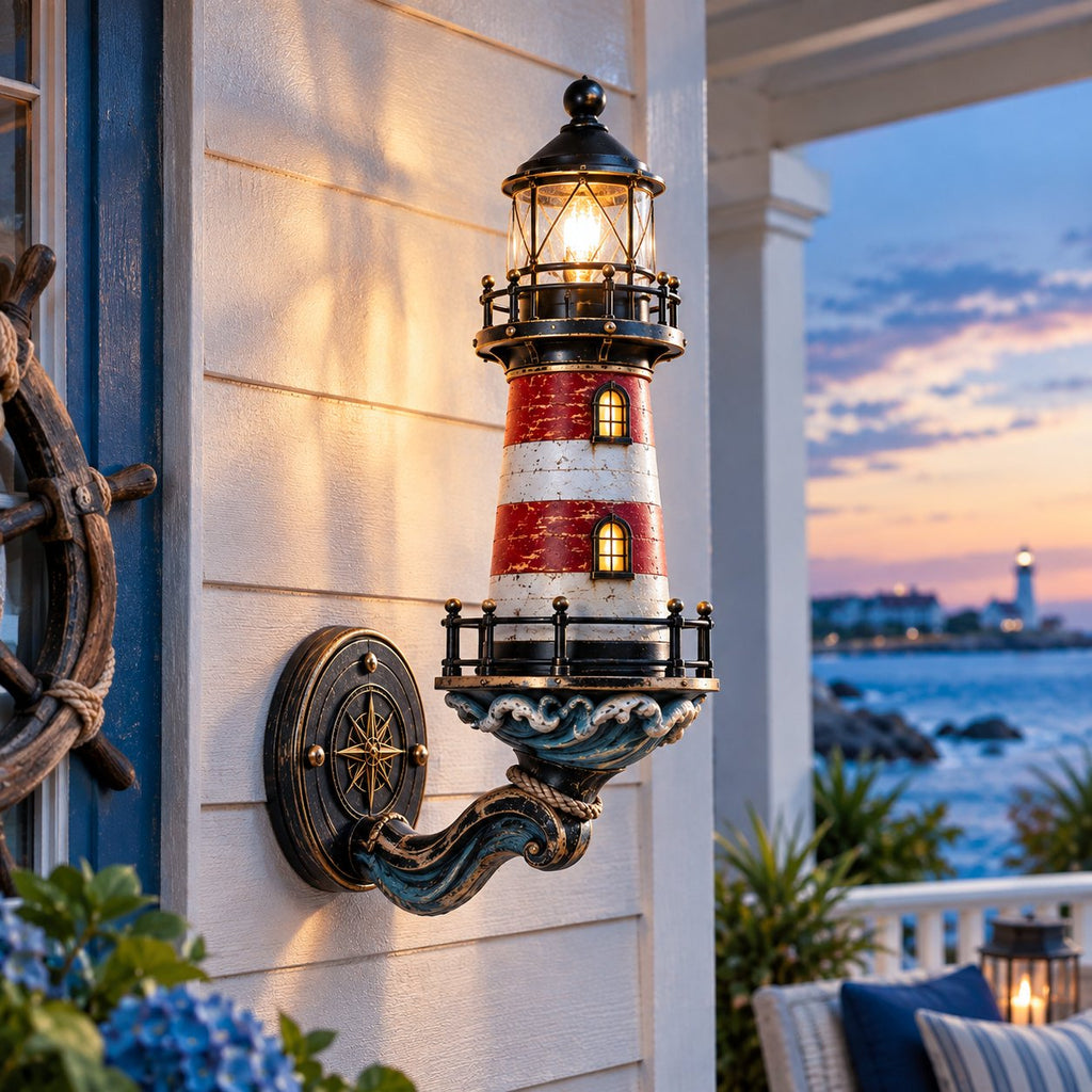 🌊🌊BeaconGlow – Vintage Coastal Lighthouse Wall Light