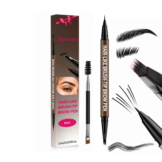 BrowStroke – Waterproof Hair-Like Brush-Tip Brow Pen, Set of 2