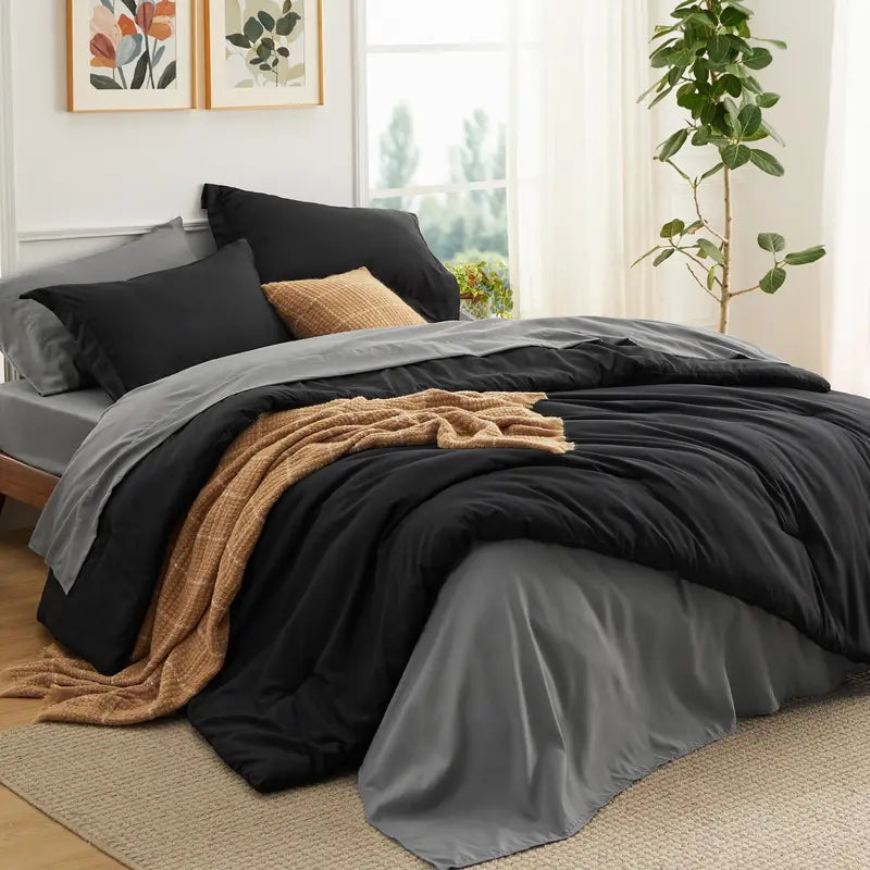 ☁️ CloudPleat – All-Season Pintuck Comforter Set