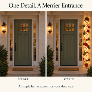 YuleGlow – 🎄 Glowing Christmas Door Hanger with 6 Festive Lighted Designs & Space-Saving Vertical Décor ✨