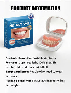 InstantSmile – DIY Temporary Denture Kit with Mirror Storage Case