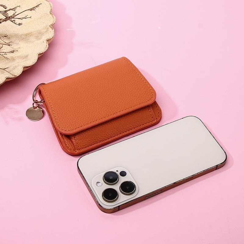LumaFold – RFID Leather Short Wallet with Coin Pocket