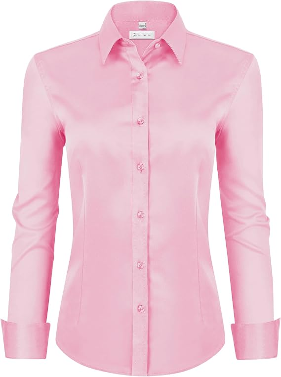 CrispCollar – Women's Classic-Fit Long-Sleeve Dress Shirt