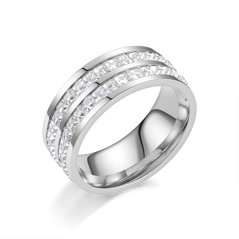 SpinCalm Ring – Rotating Crystal Ring for Anxiety Relief, Vows & Luck, Waterproof & Fade-Resistant