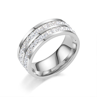 SpinCalm Ring – Rotating Crystal Ring for Anxiety Relief, Vows & Luck, Waterproof & Fade-Resistant
