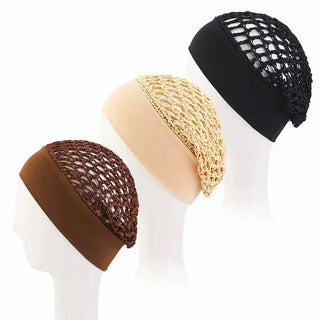 SnoozeCrown – 3-Piece Stretchy Wide-Edge Sleep Bonnet Set for Nighttime Hair Care & Beauty💤