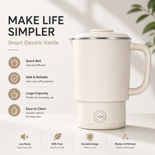 FoldAway – Portable 304 Stainless Steel Travel Folding Kettle