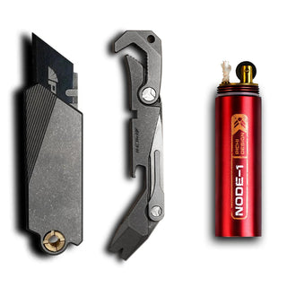 GlideCut – G9 Titanium & Brass Gravity Utility Knife