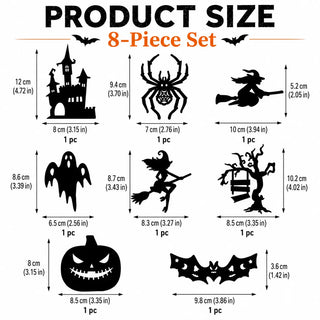 Halloween LED Wall Decor Lights, Peel & Stick Battery Powered Silhouette Stickers