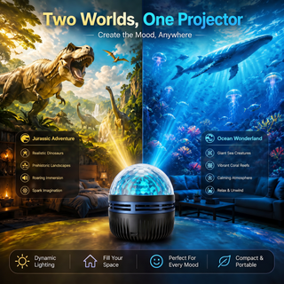 🦖🎁StarDrift – 360° Smart Holographic Starry Sky Projector (HD Smart Dynamic 5D)