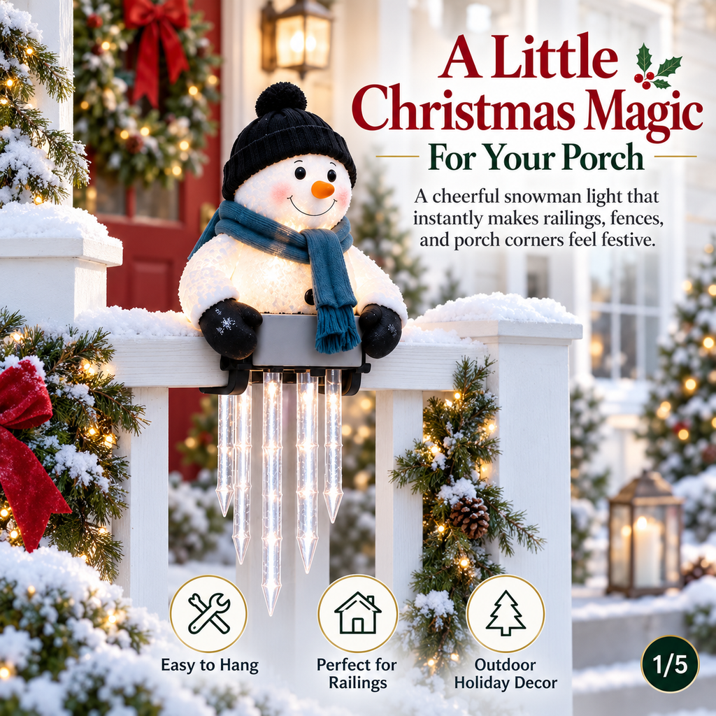 WinterGlow – Christmas Holiday Friends Icicle Railing Lights