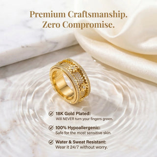 CalmSpin Ring – 18K Gold-Plated Spinner Ring for Everyday Calm