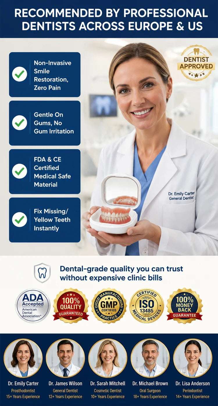 InstantSmile – DIY Temporary Denture Kit with Mirror Storage Case
