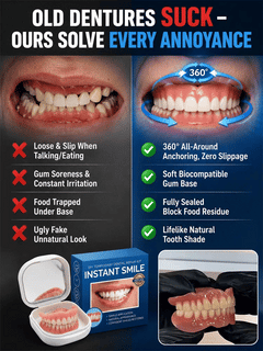 InstantSmile – DIY Temporary Denture Kit with Mirror Storage Case