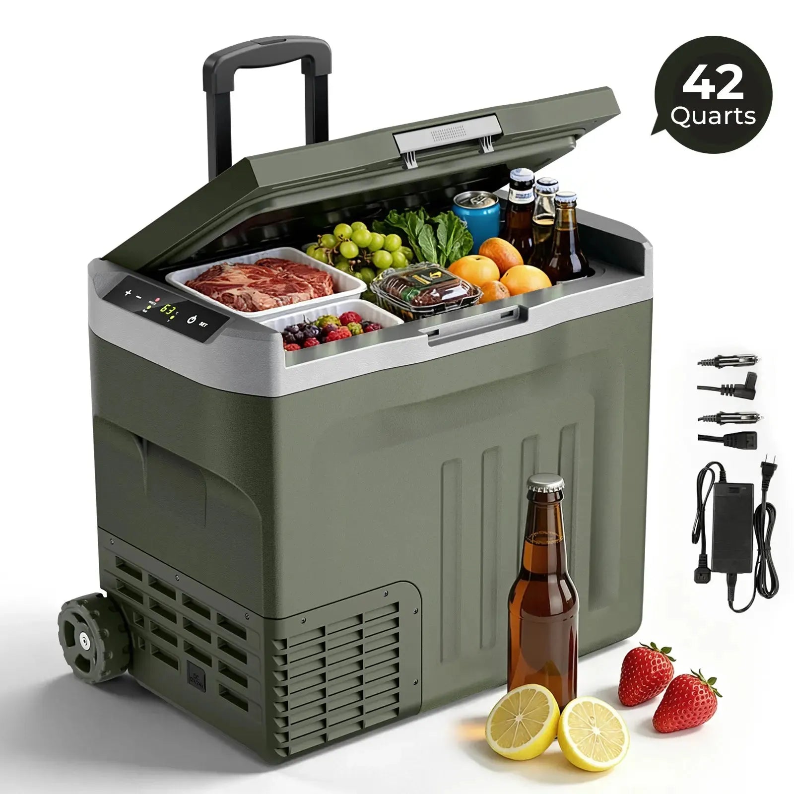 FrostRover – Portable 12V/24V Car Refrigerator Freezer, 42/53/68 Quart